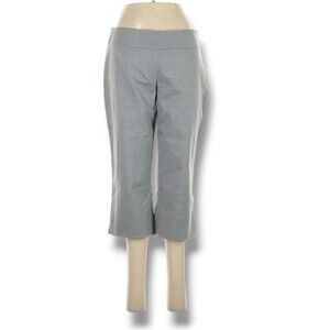 Worth New York Croppped Pants Size 8P Light Gray Mid Rise Lightweight Side Zip